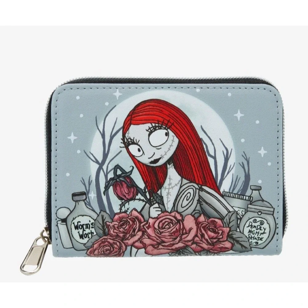 NEW! Loungefly Disney The Nightmare Before Christmas Sally Cauldron Roses WALLET